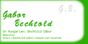 gabor bechtold business card