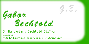 gabor bechtold business card